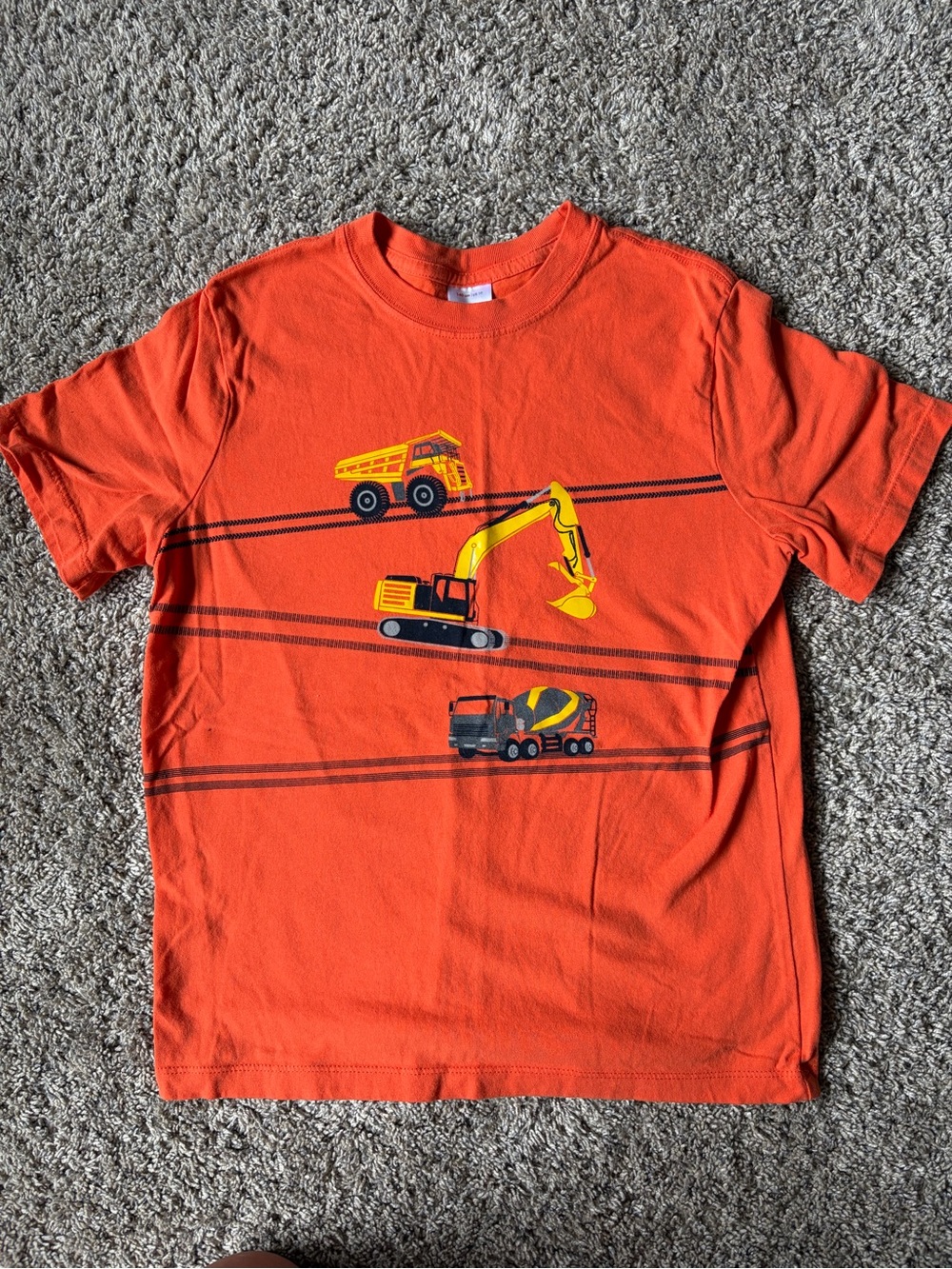 Boys Orange Kids' Construction Truck Graphic Tee